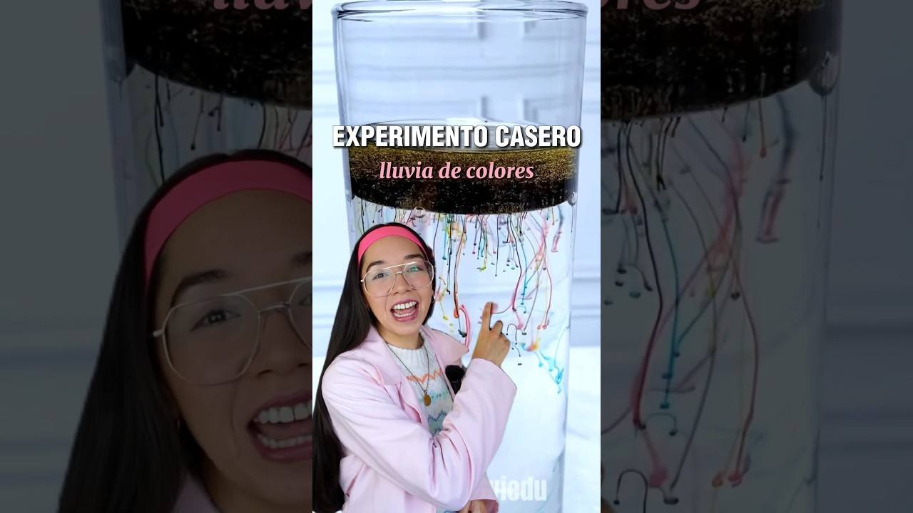 Cómo hacer lluvia de colores - Experimento casero para niños 