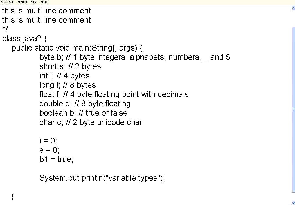 Java Part 2 Data Types - YouTube