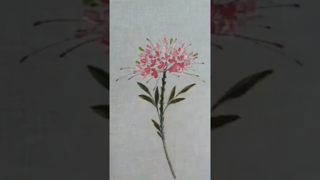 [로즈앤젤라] 풍접초 그리기 (중급) 천아트, Fabric Art YouTube