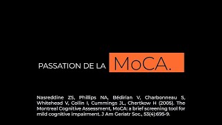 MoCA (Montreal Cognitive Assessment) Administration and Scoring [French version - 2023]