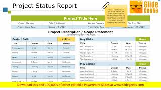 Project Status Report Ppt Powerpoint Presentation Layouts Samples