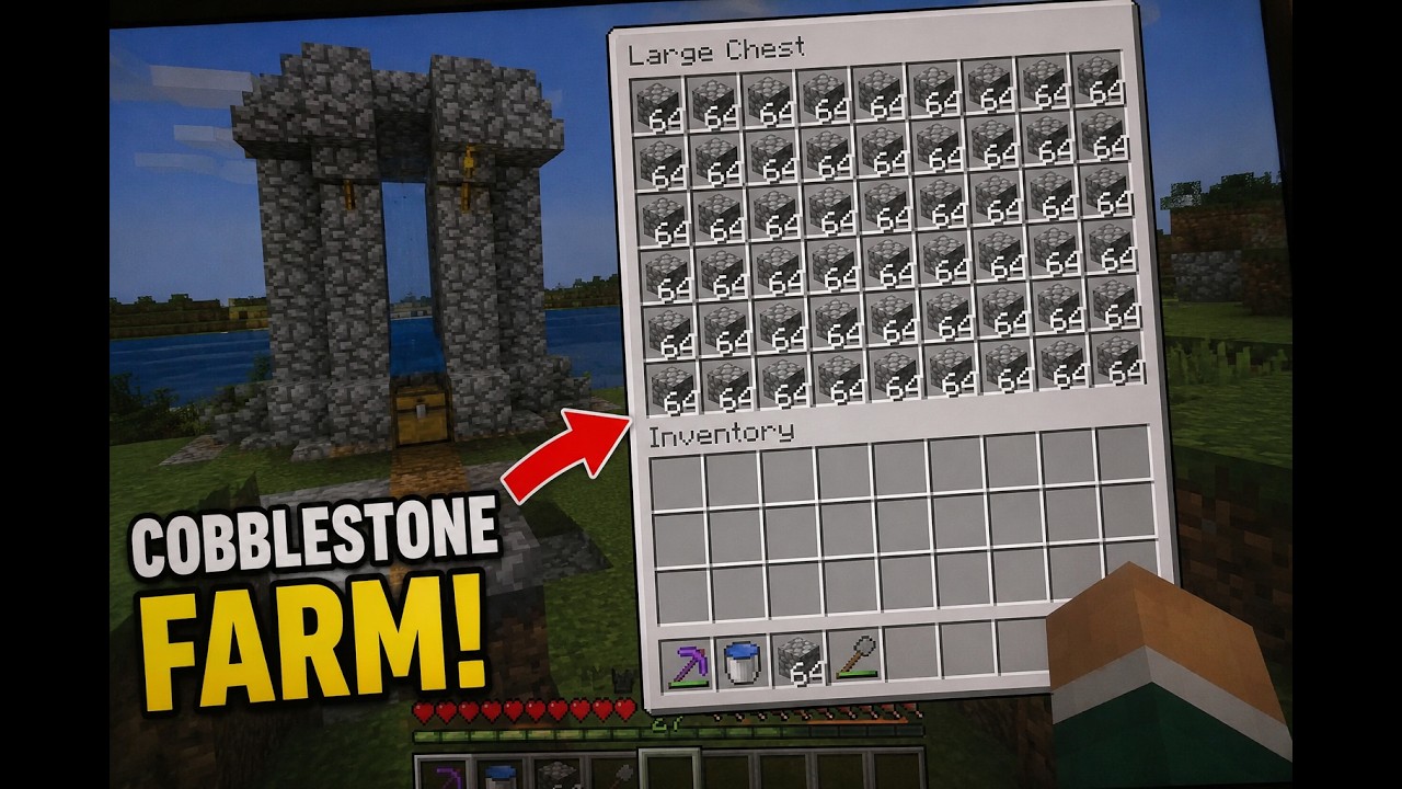 I Built an INSANE Cobblestone Farm in Minecraft Survival! ⛏️🪨 ...