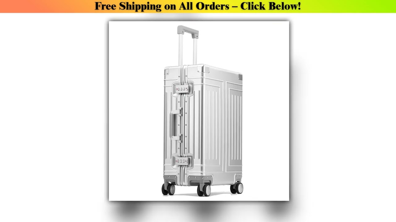 100% Aluminum-magnesium alloy Travel Suitcase Rolling Luggage 20/24/28 inch Trolley Luggage