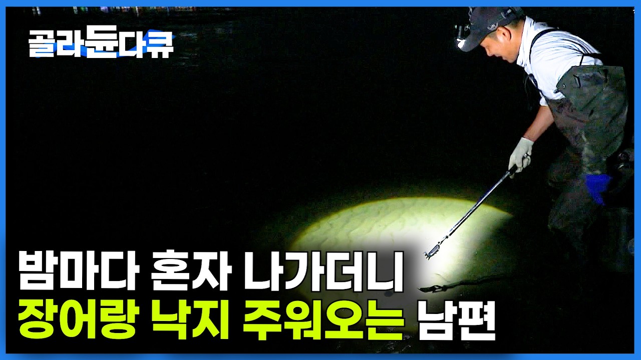 배고프면 횟감 챙겨오는 남편. 도시에서 밤마다 장어랑 낙지 줍는 사람들｜투망｜해루질｜한국기행｜#골라듄다큐