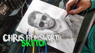 Drawing Chris Hemsworth from Extraction with Shading Pencils | DT Arts