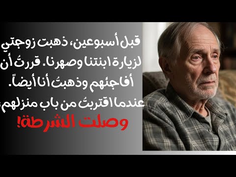 قبل أسبوعين ذهبت زوجتي لزيارة ابنتنا وصهرنا قررت أن أفاجئهم وذهبت أنا أيضا عندما اقتربت