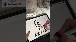 Master Name Designs with Sofia in Procreate #NameLogo #ProcreateTips
