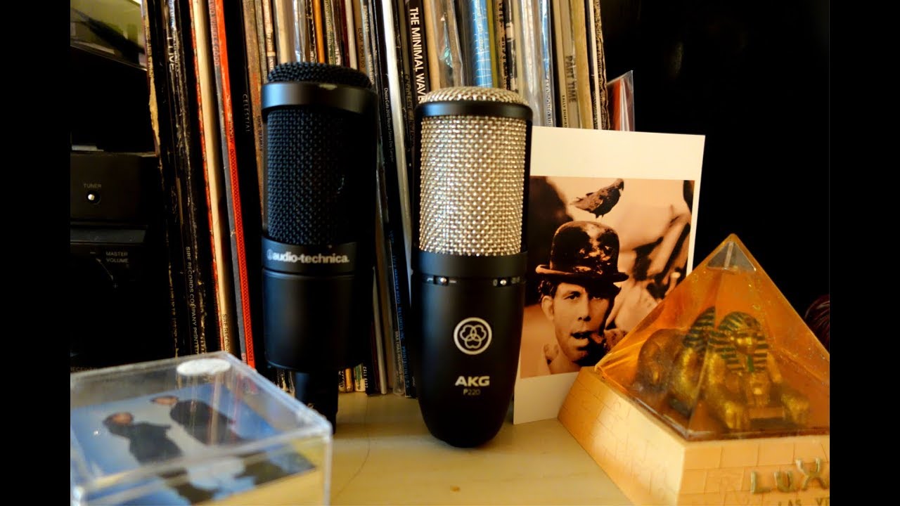 AKG Perception 220 vs Audio Technica AT2035 Large Condenser Mic Comparison  Shootout