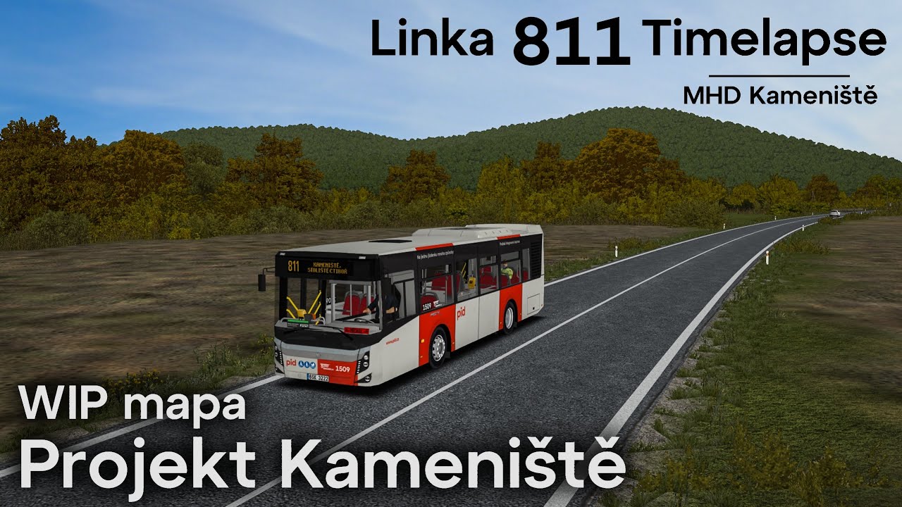 WIP Mapa Projekt Kameniště | MHD Linka 811 Sídl. Ctiboř - Sadská, náves | Timelapse
