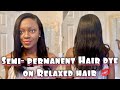 How to apply black dye to relaxed hair | #relaxedhair #hairtreatment #haircolor