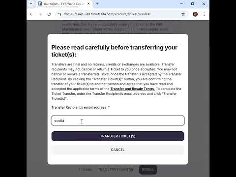 How To Transfer Tickets On The FIFA Website