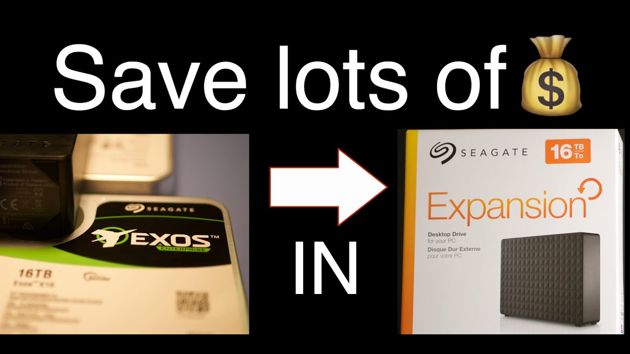 Save £130 per hard drive! Seagate Exos inside Seagate Expansion
