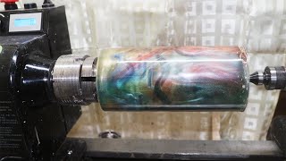 woodturning: rainbow wave vase(how to cut wave groove)