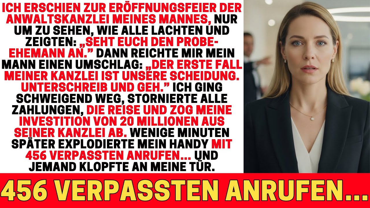 BEI DER ERÖFFNUNG DER KANZLEI MEINES MANNES HÖRTE ICH ETWAS, DAS ICH NIE ERWARTET HÄTTE…