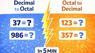 Decimal to Octal & Octal to Decimal Conversion | Easy Method 