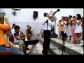 Davi Lisboa - tocando com a bandinha infantil na PIB de Rio Novo