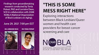 Groundbreaking research on Black Women and breast cancer screening and care