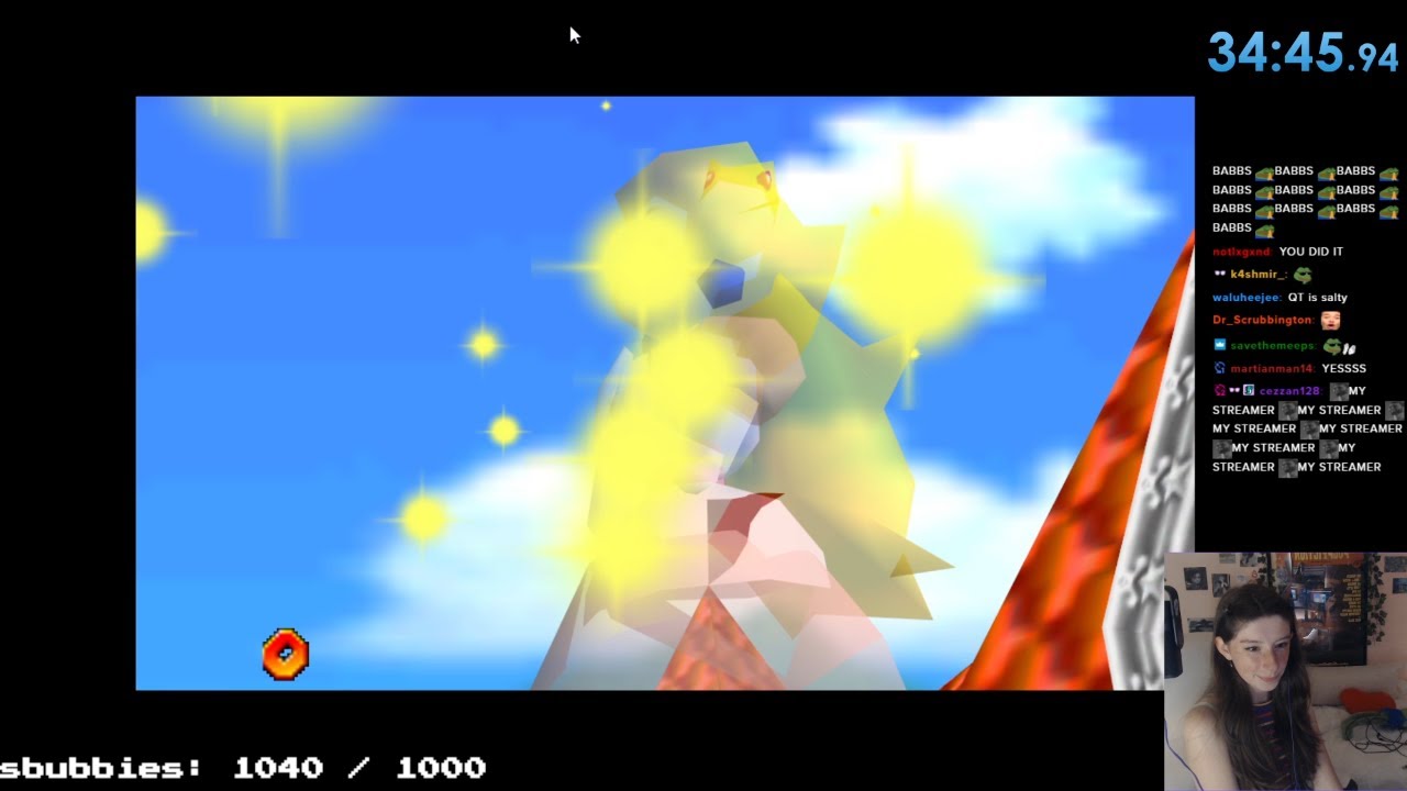 Babbsity and QTCinderella Fighting After Babbsity Wins SM64 Race ...