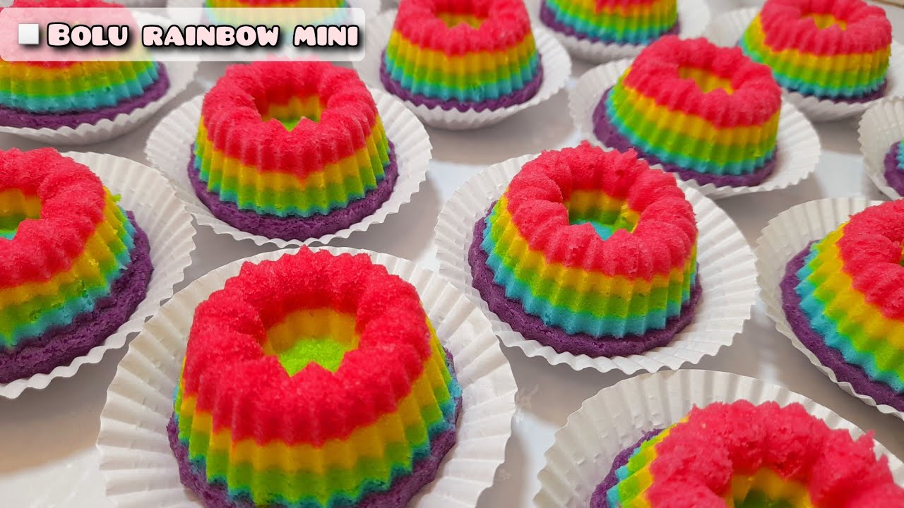 Bolu rainbow mini 2 telur jadi 30 pcs super ekonomis