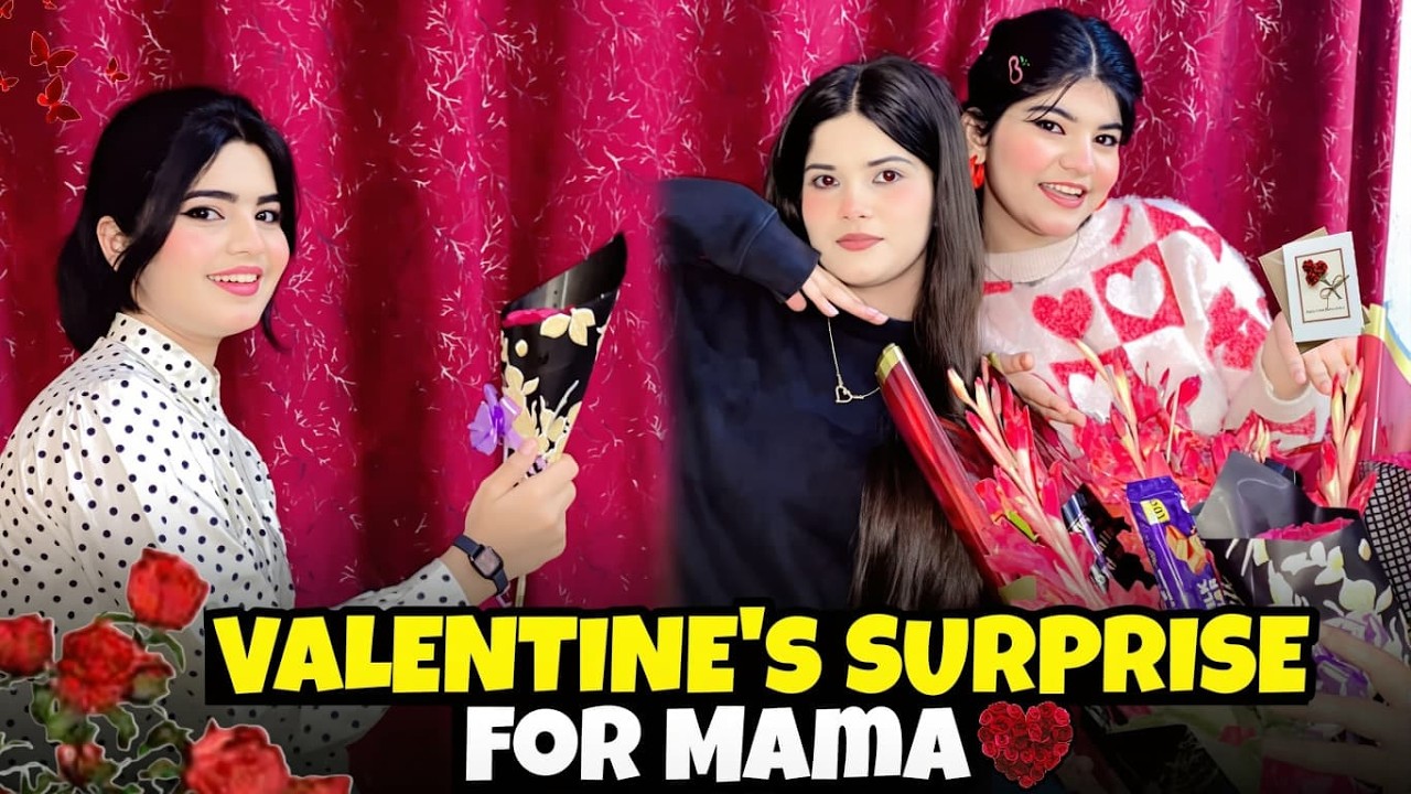 Mama Ko Valentine Surprise Dia ❤️ | Three Sisters’ Heart Touching Surprise for Mom 💖