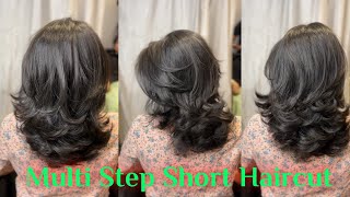 How To: Multi Step Haircut || Step Layer Haircut || short Layer Haircut || Step Haircut Tutorial ||