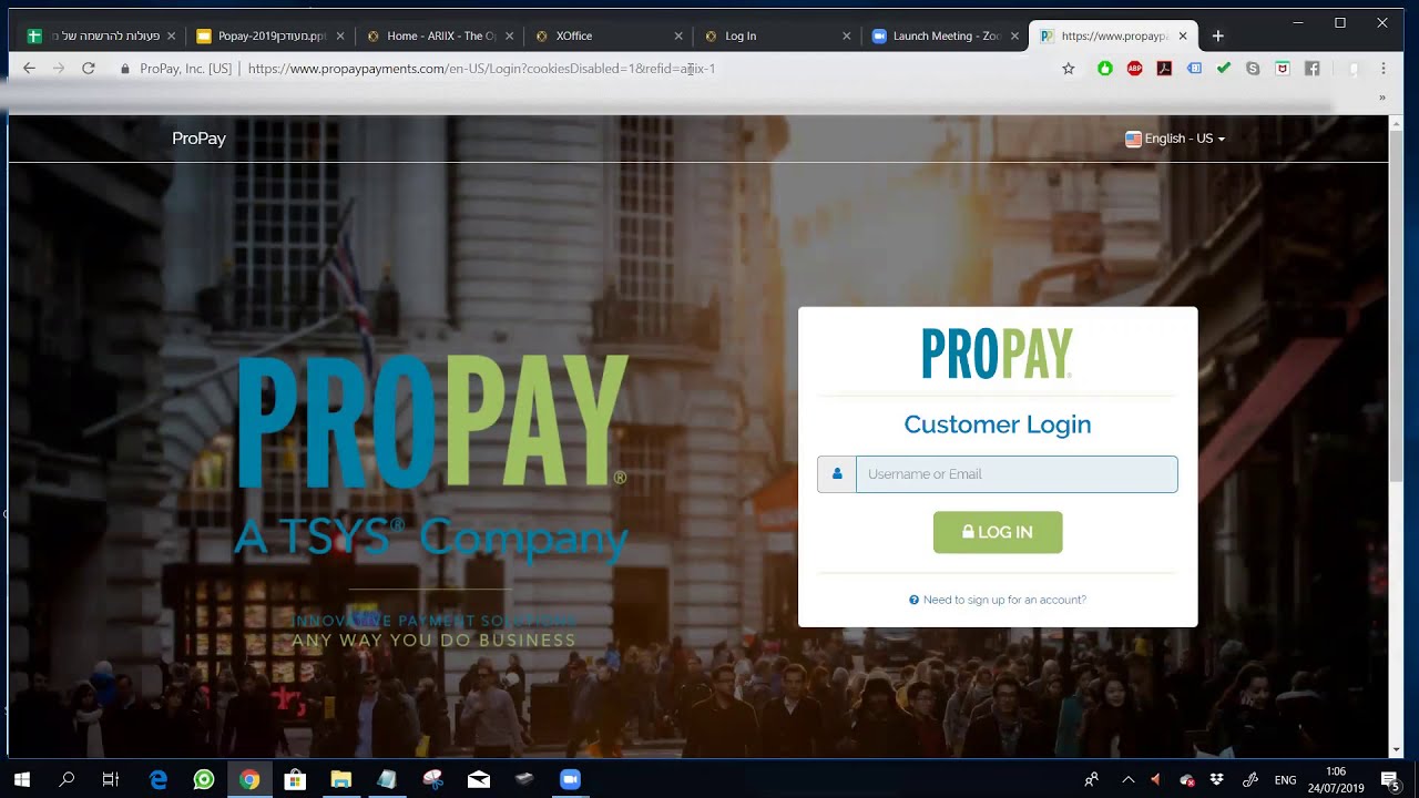 הנפקת כרטיס PROPAY 