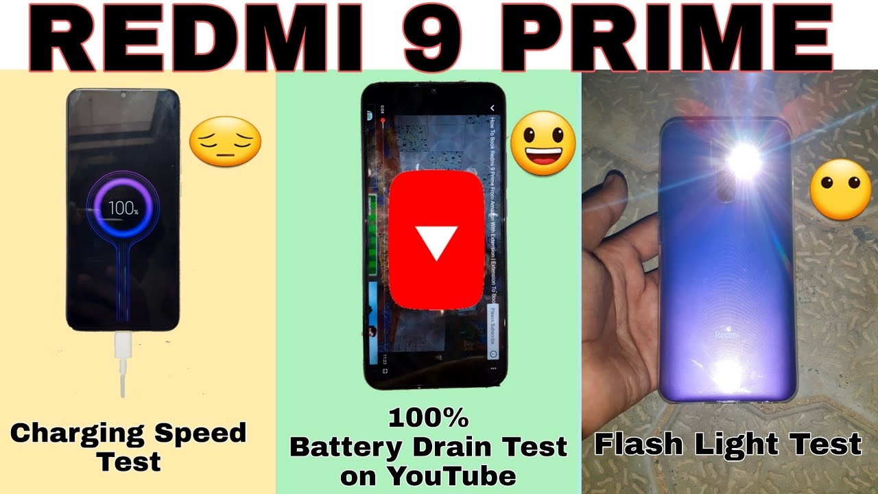 Redmi 9 Prime Charging Speed Test , Battery Drain Test and Flash Light Test | Technical King |