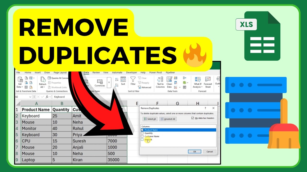 How to Remove Duplicate Values in Excel - YouTube
