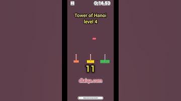 Tower of Hanoi - Level 4 (15 Steps)