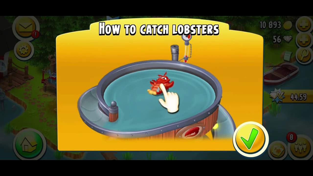 Hay day game How to catch lobster? YouTube