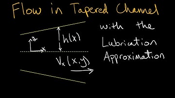 Lubrication Approximation - Flow in tapered channel