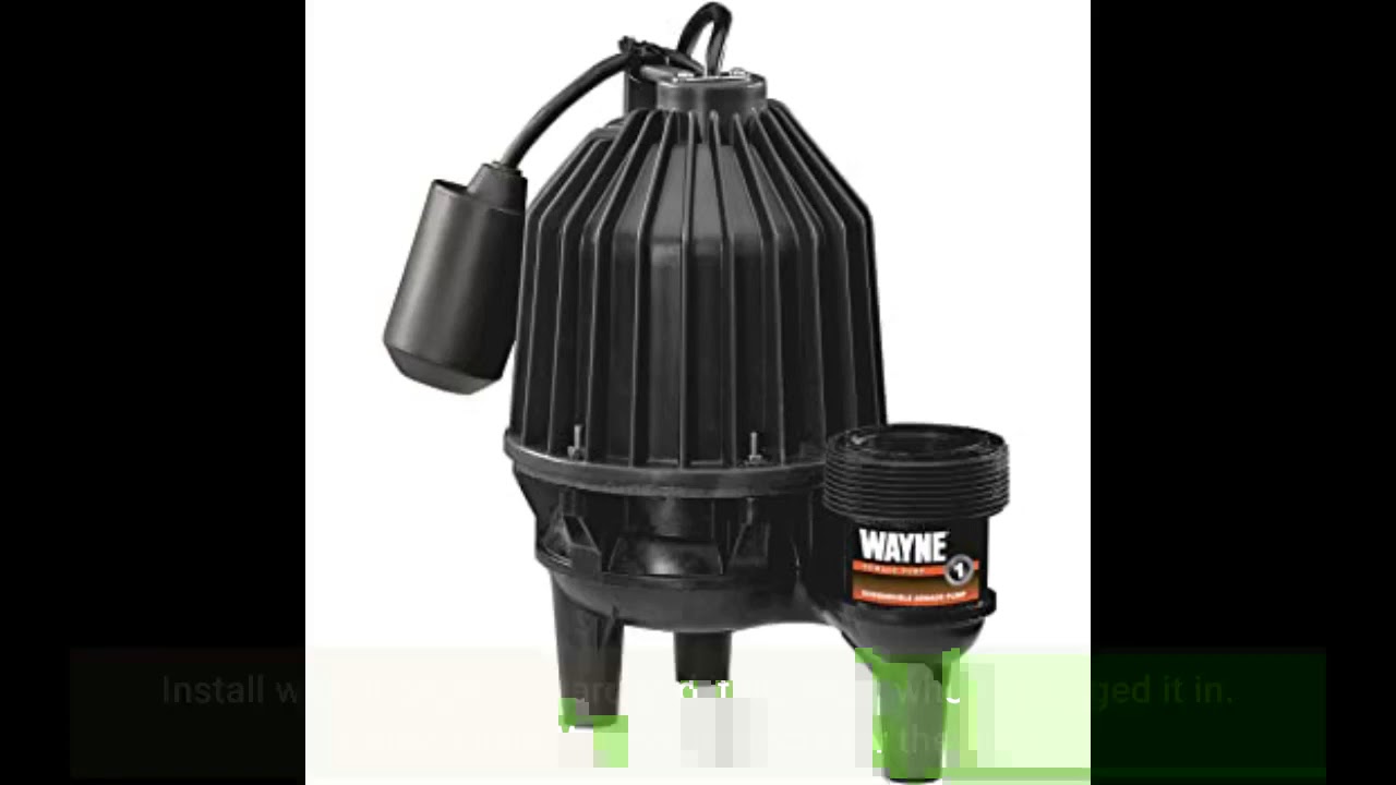 User Review: Wayne RPP50 Cast Iron Sewage Pump with Piggy Back Tether Float Switch, Black