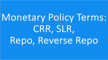 Monetary Policy|CRR|SLR|Repo-Reverse Repo Rate|OMO-Open Market Operation|LAF