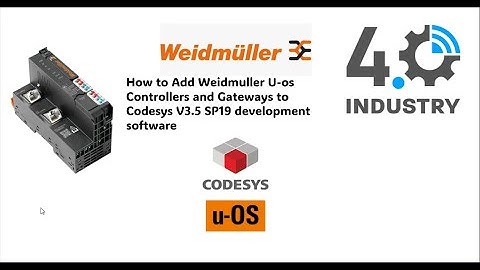 Codesys에 Weidmuller 하드웨어 패키지 설치