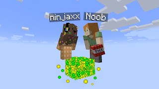 J'ai troll un Noob avec un seul Bloc d'XP sur Minecraft..
