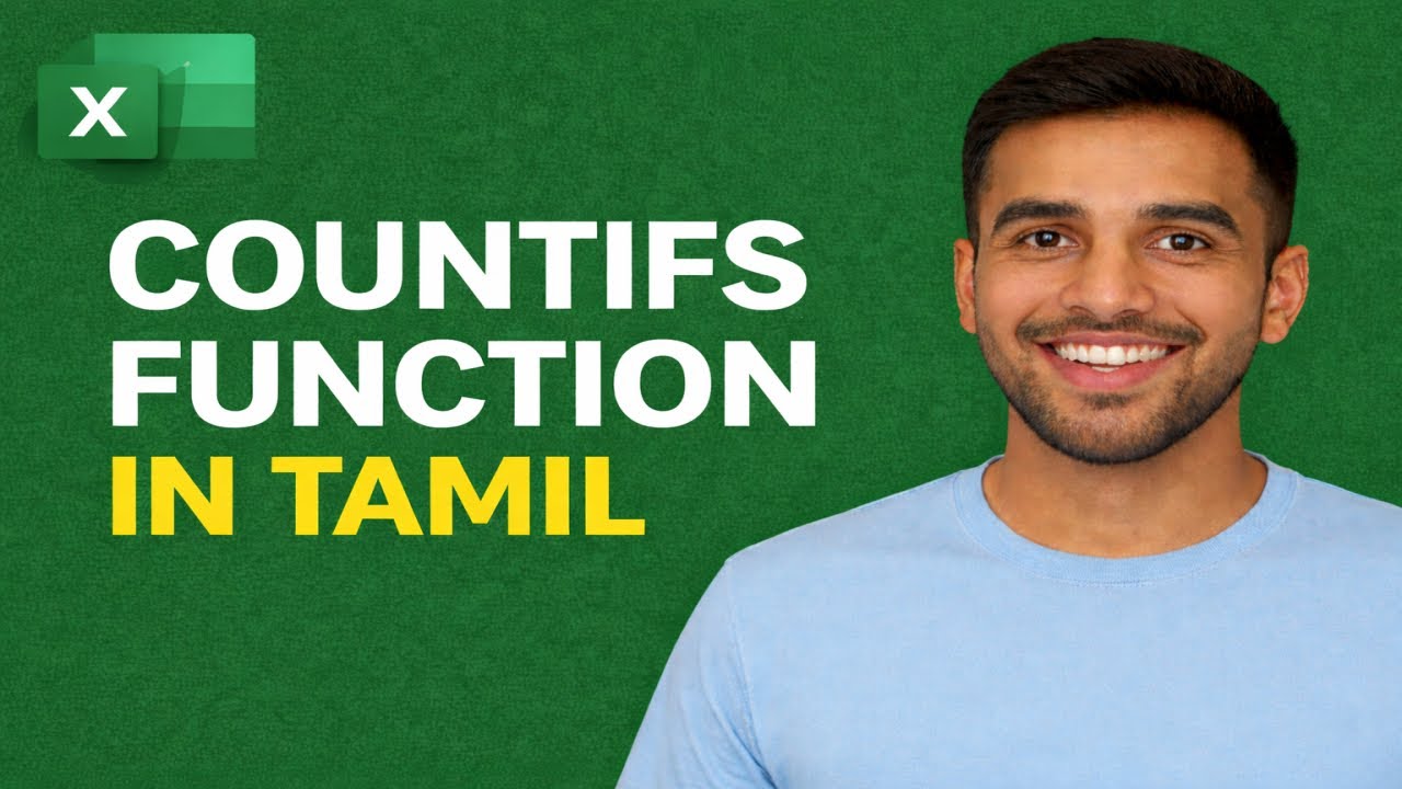 COUNTIFS Function in Excel in Tamil | Insight Antony - YouTube