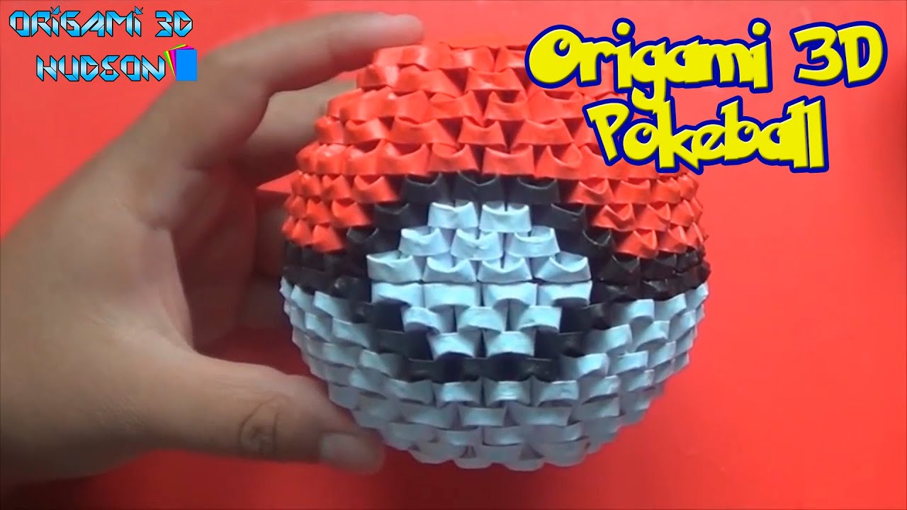 Origami 3D Pokeball YouTube