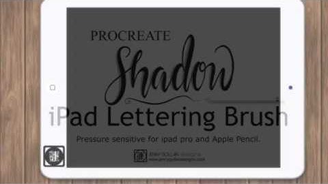 iPad Lettering Shadow Brush in Procreate