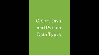 Data Types in C, C++, Java, and Python – Complete Guide for Programmers!