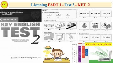 KET 2 Listening Part 1 Test 2 (Transcript + Key)