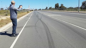 TRAXXAS SLASH 4X4 124MPH Speed run (Poseidon powered)