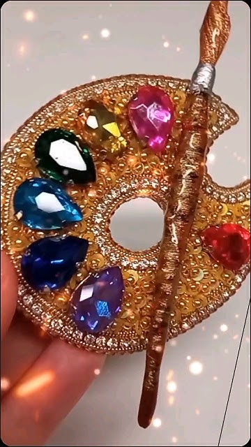 Брошь Палитра художника #брошь #брошьназаказ - YouTube