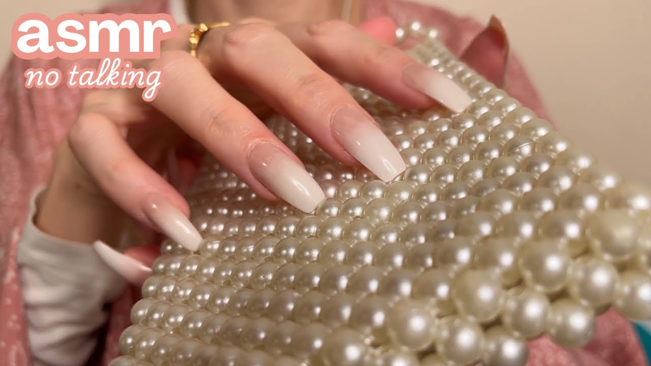 ASMR 🤍 Pearly Purse Scratch/Tapping 