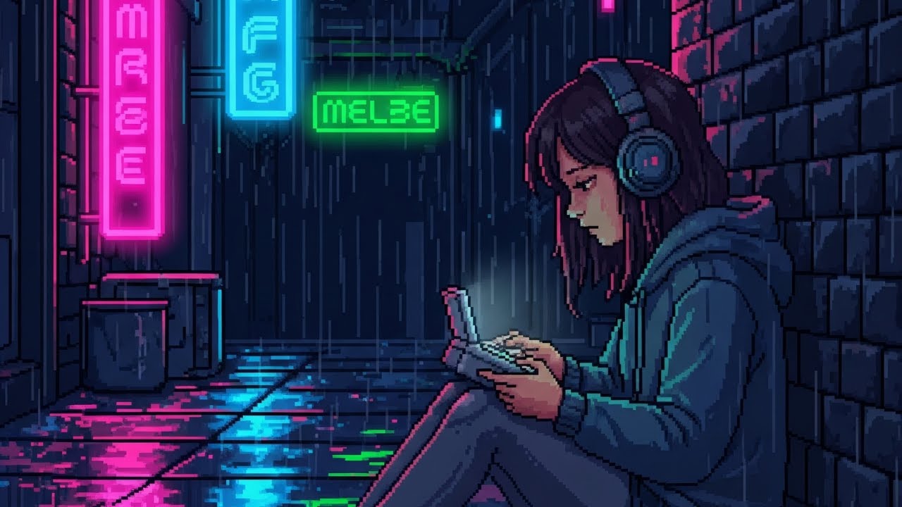 lofi music radio/Glitched Memories & Dark Lyrics to