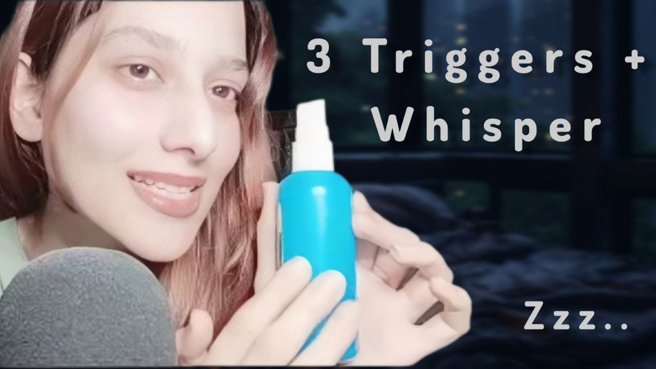 ASMR 3 Triggers + Gentle Whisper | Tapping, Fabric Sounds & Mouth Sounds for Sleep