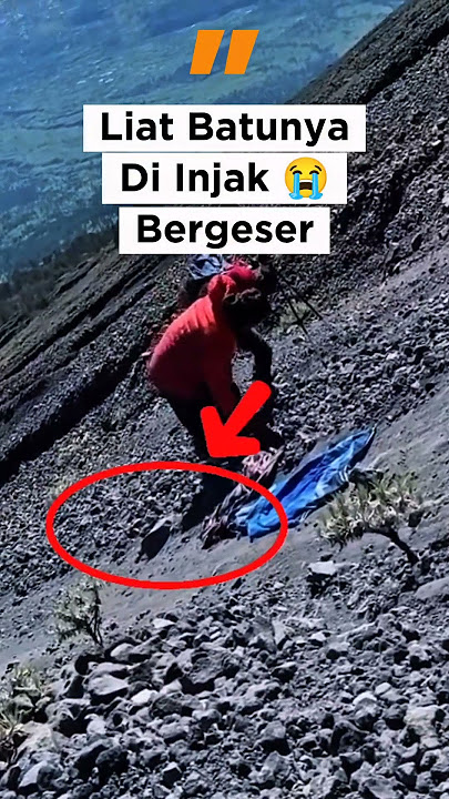 Detik-detik Pendaki Asal Malaysia 🇲🇾 Hampir Jatuh 😳 Lebih Dalam Di Gunung Rinjani #malaysia #rinjani