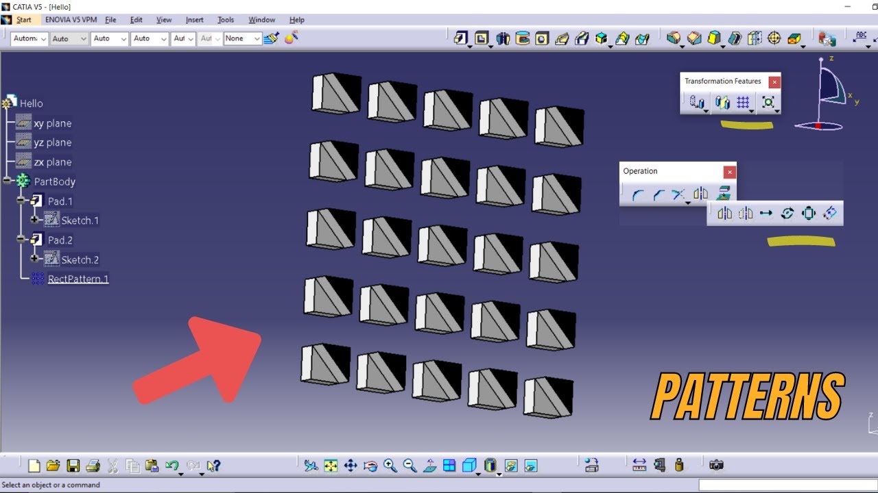 How to make patterns in CATIA YouTube