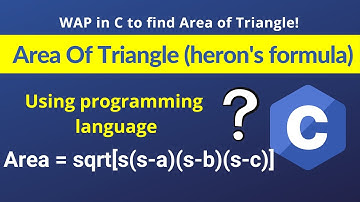 Find Area of triangle in c program (using heron