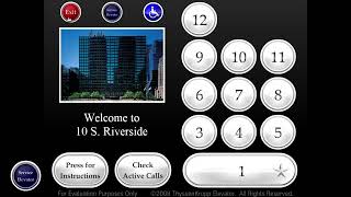 TK Elevator's Destination Dispatch Sample Screen