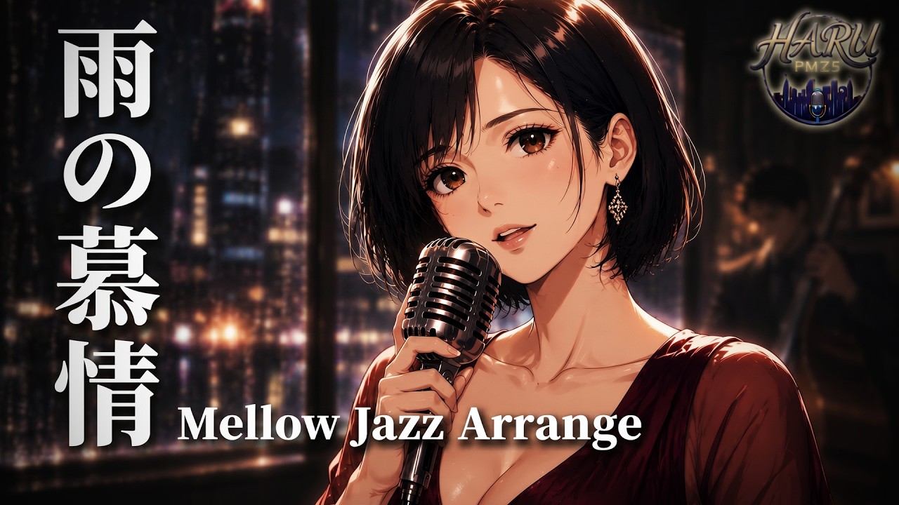 雨の慕情 / 八代亜紀 Haru（𝐏𝐌𝐙𝟓）【メロウジャズ風アレンジ】AI
